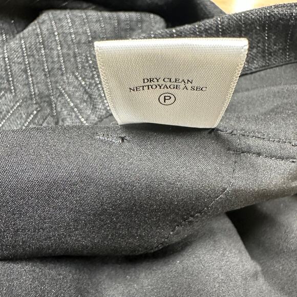 A.L.C. NWOT Diego Belted High Waisted Pinstripe Tapered Pant Gray Size 6 Pleated - Picture 7 of 10